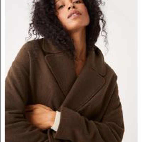 Frank and Oak Mackenzie Cocoon Cocoa Women’s Coat. Size: L - Picture 1 of 6